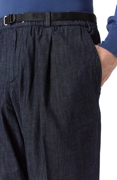 Хлопковые брюки WHITE SAND темно-синего цвета по цене 27150 руб., арт. 26SU67/324, фото 5 Хлопковые брюки WHITE SAND, арт. 26SU67/324, фото 5