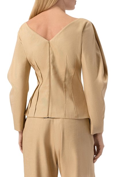 Блузка изо льна и вискозы LEFFERS бежевого цвета по цене 74790 руб., арт. 8.52.75.12.04, фото 4 Блузка изо льна и вискозы LEFFERS, арт. 8.52.75.12.04, фото 4