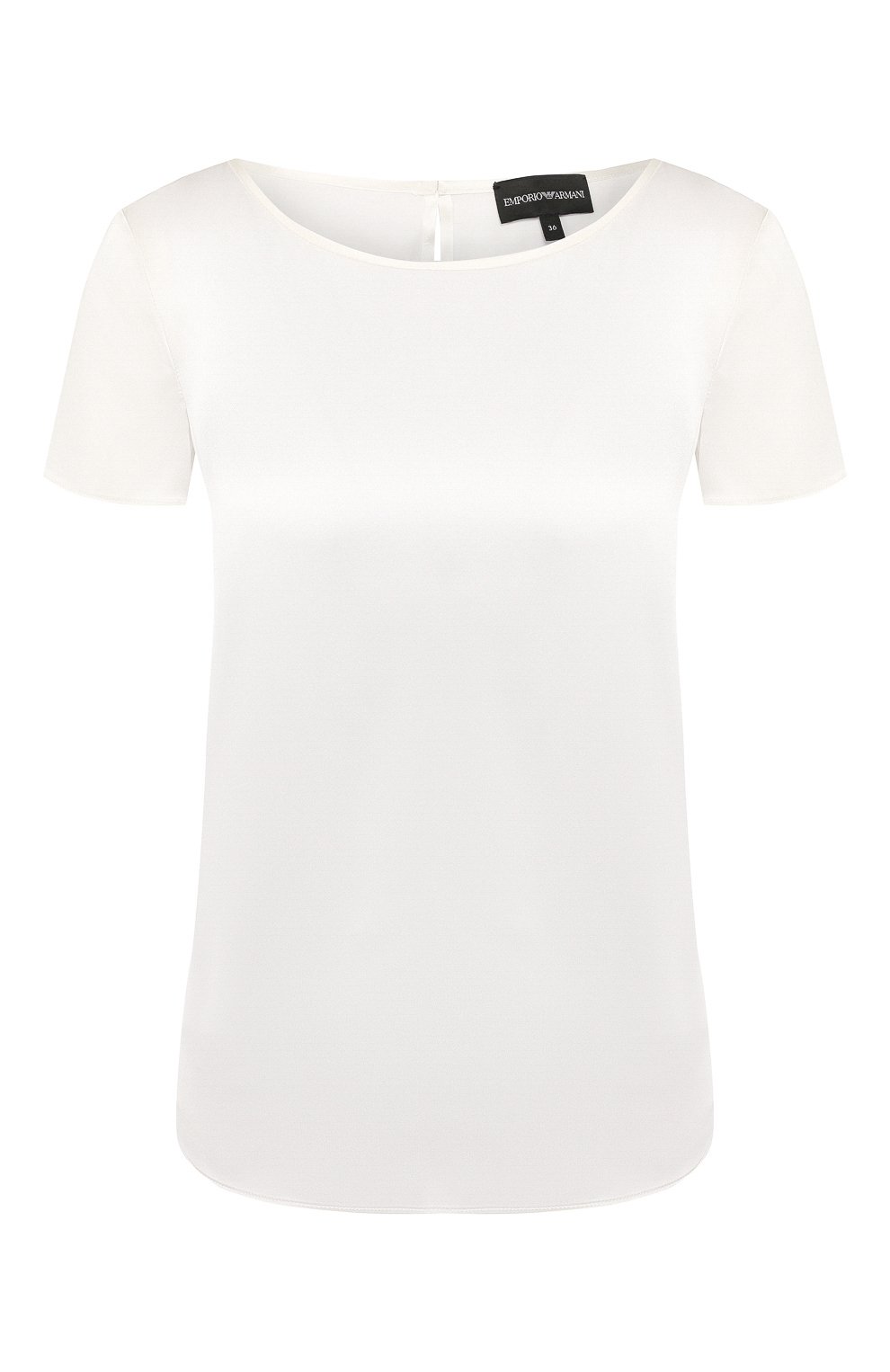 Шелковый топ EMPORIO ARMANI белого цвета по цене 29950 руб., арт. 8N2C05/2NXXZ, фото 1 Шелковый топ EMPORIO ARMANI, арт. 8N2C05/2NXXZ, фото 1