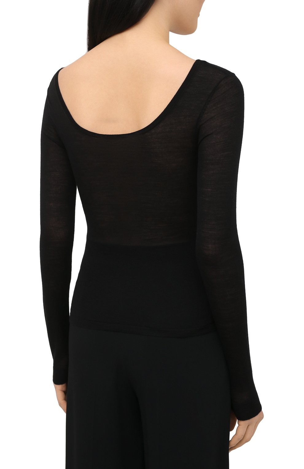 Шерстяной пуловер NANUSHKA, арт. BETH_BLACK_SUPER FINE MERIN0 KNIT, фото 4