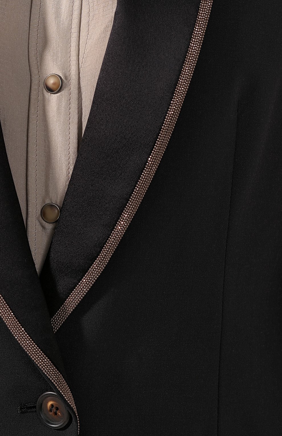 Шерстяной жакет BRUNELLO CUCINELLI черного цвета по цене 299500 руб., арт. M0W078474, фото 5 Шерстяной жакет BRUNELLO CUCINELLI, арт. M0W078474, фото 5