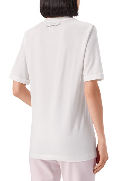 Хлопковая футболка LORENA ANTONIAZZI, арт. TS24/9999, фото 4