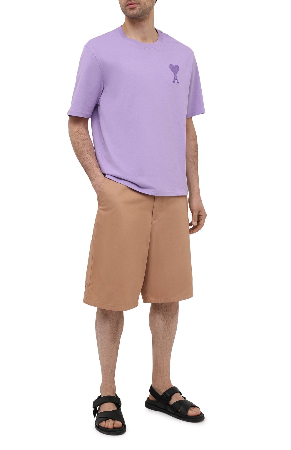 Хлопковые шорты AMI, арт. E21HT701.248, фото 2