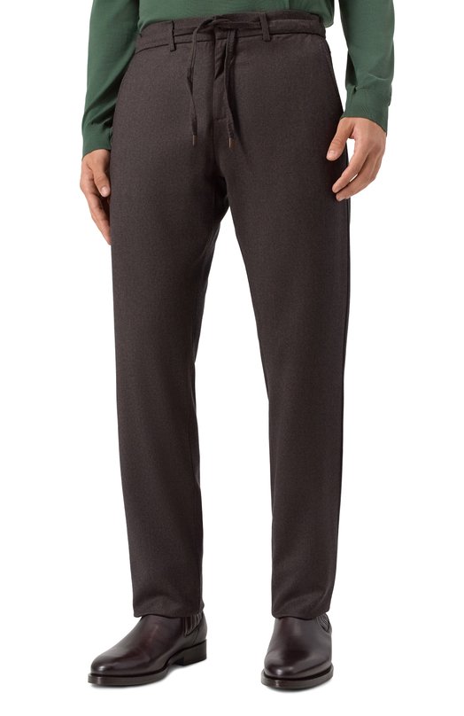 Шерстяные брюки Canali V1659G/AR03472 Коричневый  V1659G/AR03472 Фото 3