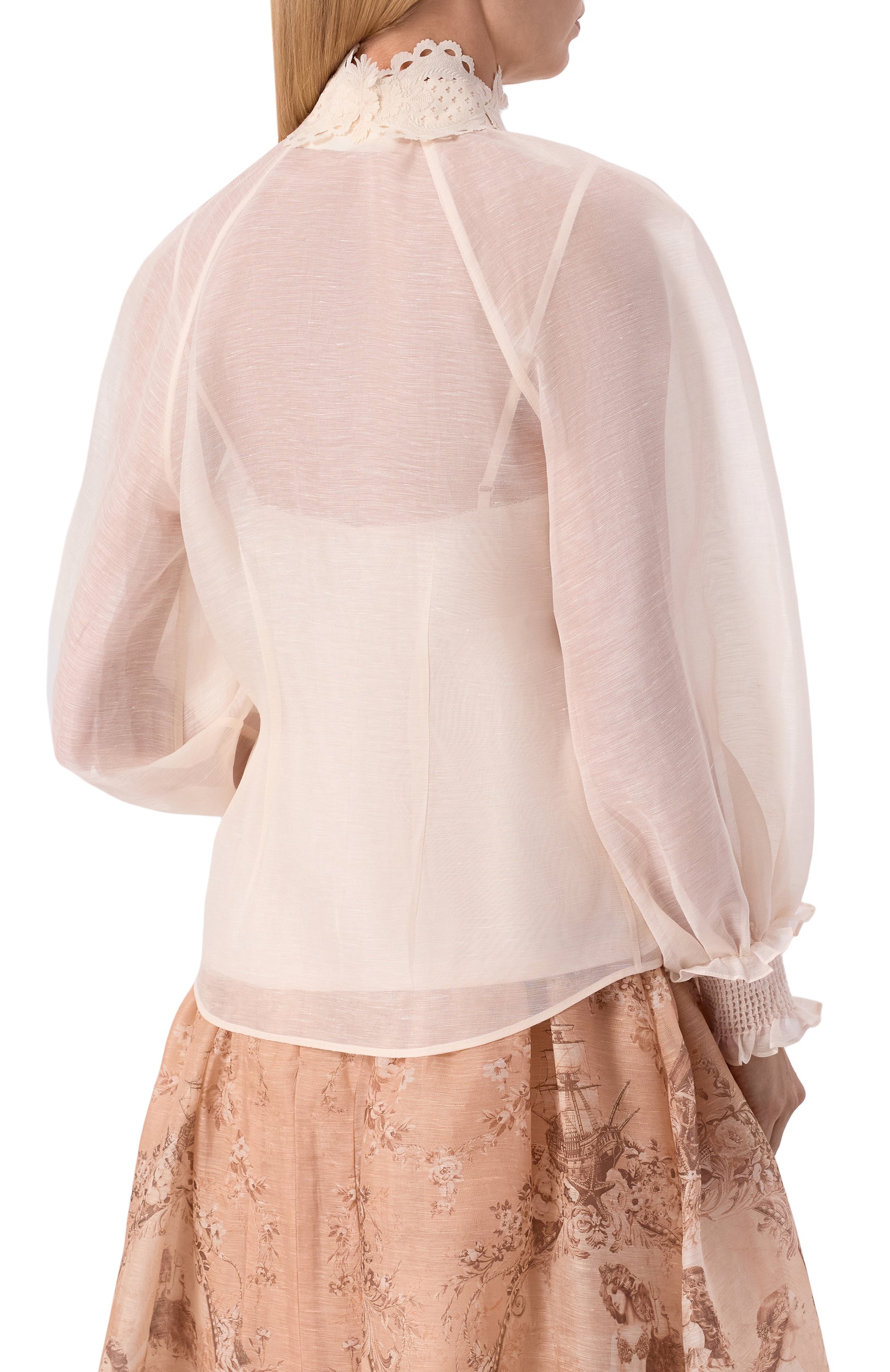 Блузка изо льна и шелка ZIMMERMANN, арт. 7121TC261, фото 4