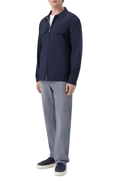 Шерстяная куртка-рубашка RICHARD J. BROWN темно-синего цвета по цене 79950 руб., арт. R0BERT/T83.0., фото 2 Шерстяная куртка-рубашка RICHARD J. BROWN, арт. R0BERT/T83.0., фото 2