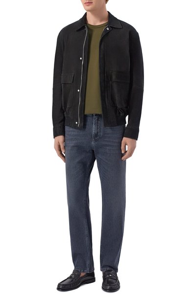 Хлопковая футболка DOLCE & GABBANA хаки цвета по цене 39050 руб., арт. G8JX7T/G7P1A, фото 2 Хлопковая футболка DOLCE & GABBANA, арт. G8JX7T/G7P1A, фото 2