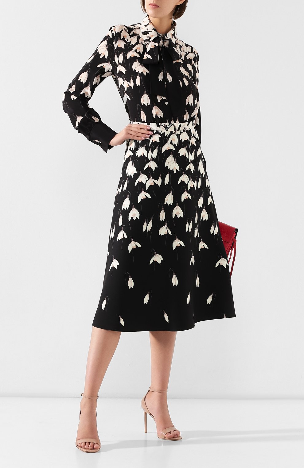 Юбка из смеси шерсти и шелка VALENTINO, арт. SB3RA5454PK, фото 2