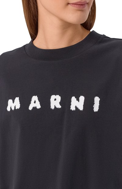 Хлопковая футболка MARNI, арт. THJE0333P5/USCX42, фото 5