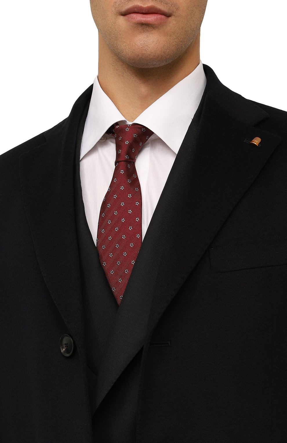 Шелковый галстук LUIGI BORRELLI, арт. CR465045, фото 2