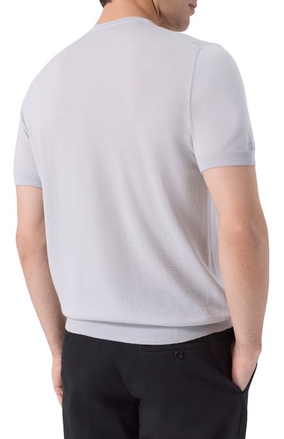 Шерстяной джемпер CORNELIANI светло-серого цвета по цене 59000 руб., арт. 26M525-2625126, фото 4 Шерстяной джемпер CORNELIANI, арт. 26M525-2625126, фото 4