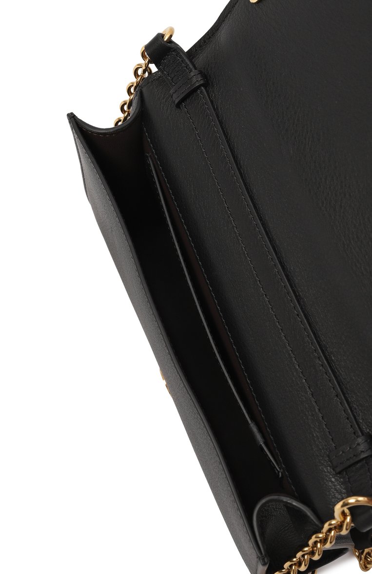 Женский клатч the chloé iconic CHLOÉ черного цвета, арт. CHC24WS514032 | Фото 5 (Размер: small; Материал сплава: Проставлено; Ремень/цепочка: На ремешке; Материал: Натуральная кожа; Драгоценные камни: Проставлено; Женское Кросс-КТ: Клатч-клатчи)