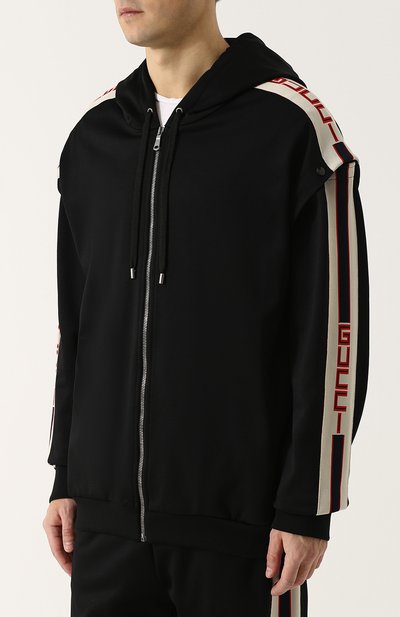 Хлопковая толстовка на молнии с капюшоном GUCCI, арт. 475357/X5U11, фото 3