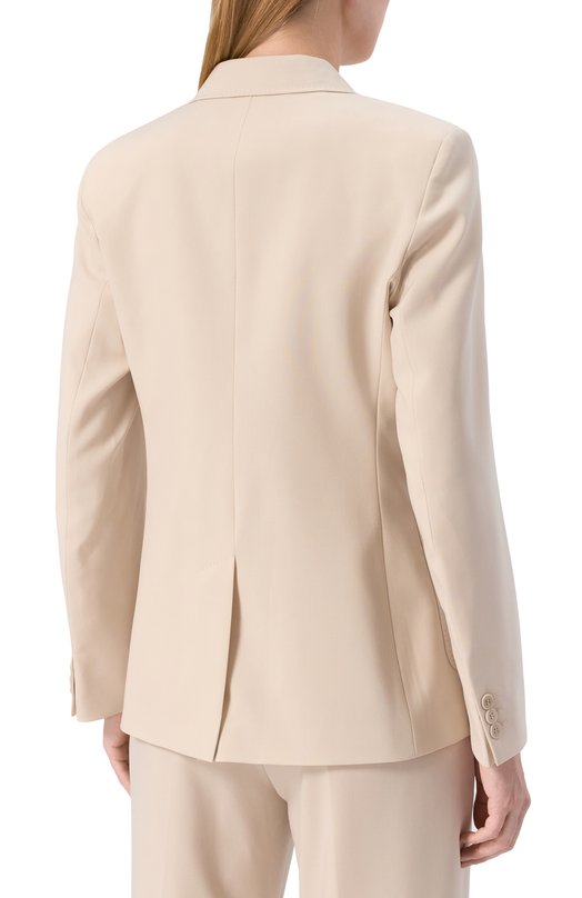 Шерстяной жакет Weekend Max Mara NERV0S0 Бежевый  NERV0S0 Фото 4