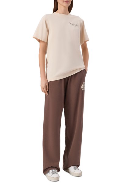 Хлопковая футболка SPORTY AND RICH, арт. T004365232WH37, фото 2