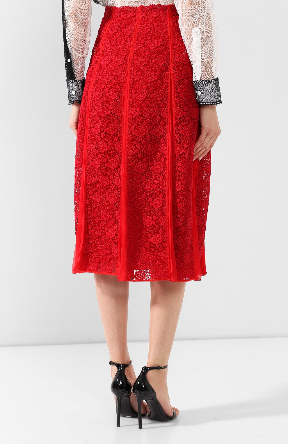 Шелковая юбка VALENTINO, арт. RB3RA2904GF, фото 4