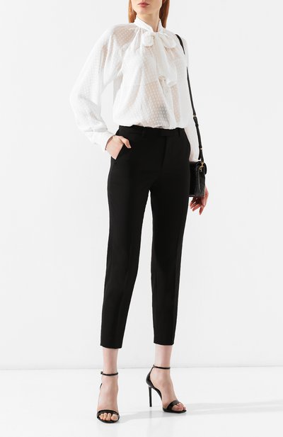 Укороченные брюки REDVALENTINO черного цвета по цене 21750 руб., арт. SR3RB0B0/00J, фото 2 Укороченные брюки REDVALENTINO, арт. SR3RB0B0/00J, фото 2