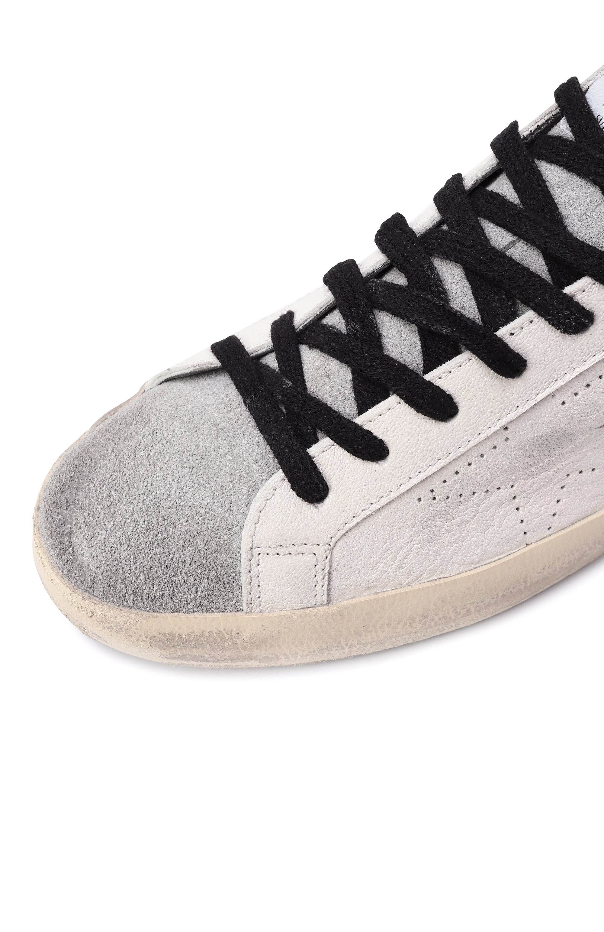 Кожаные кеды super-star GOLDEN GOOSE DELUXE BRAND белого цвета по цене 61550 руб., арт. GMF00262.F006895, фото 7 Кожаные кеды super-star GOLDEN GOOSE DELUXE BRAND, арт. GMF00262.F006895, фото 7