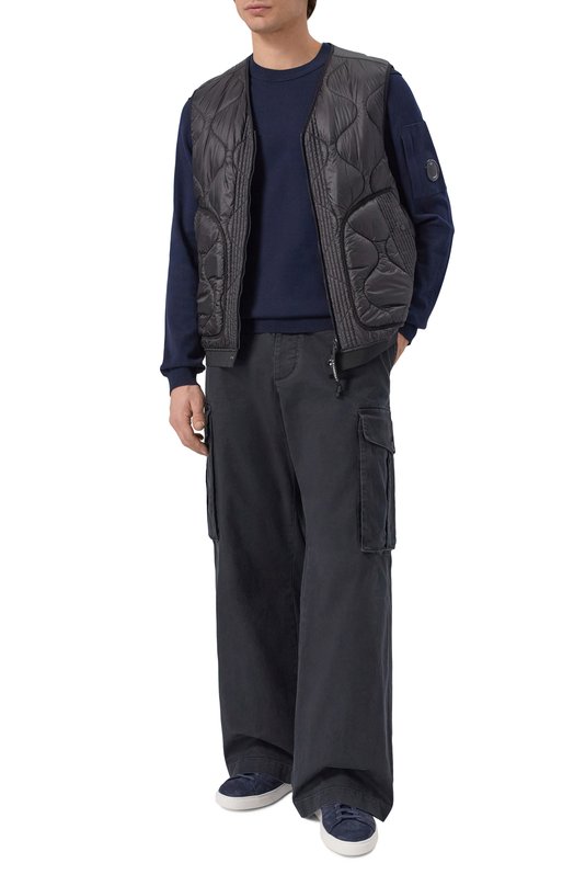 Хлопковый джемпер C.P. Company 20CMKN183A/110560A Синий  20CMKN183A/110560A Фото 2