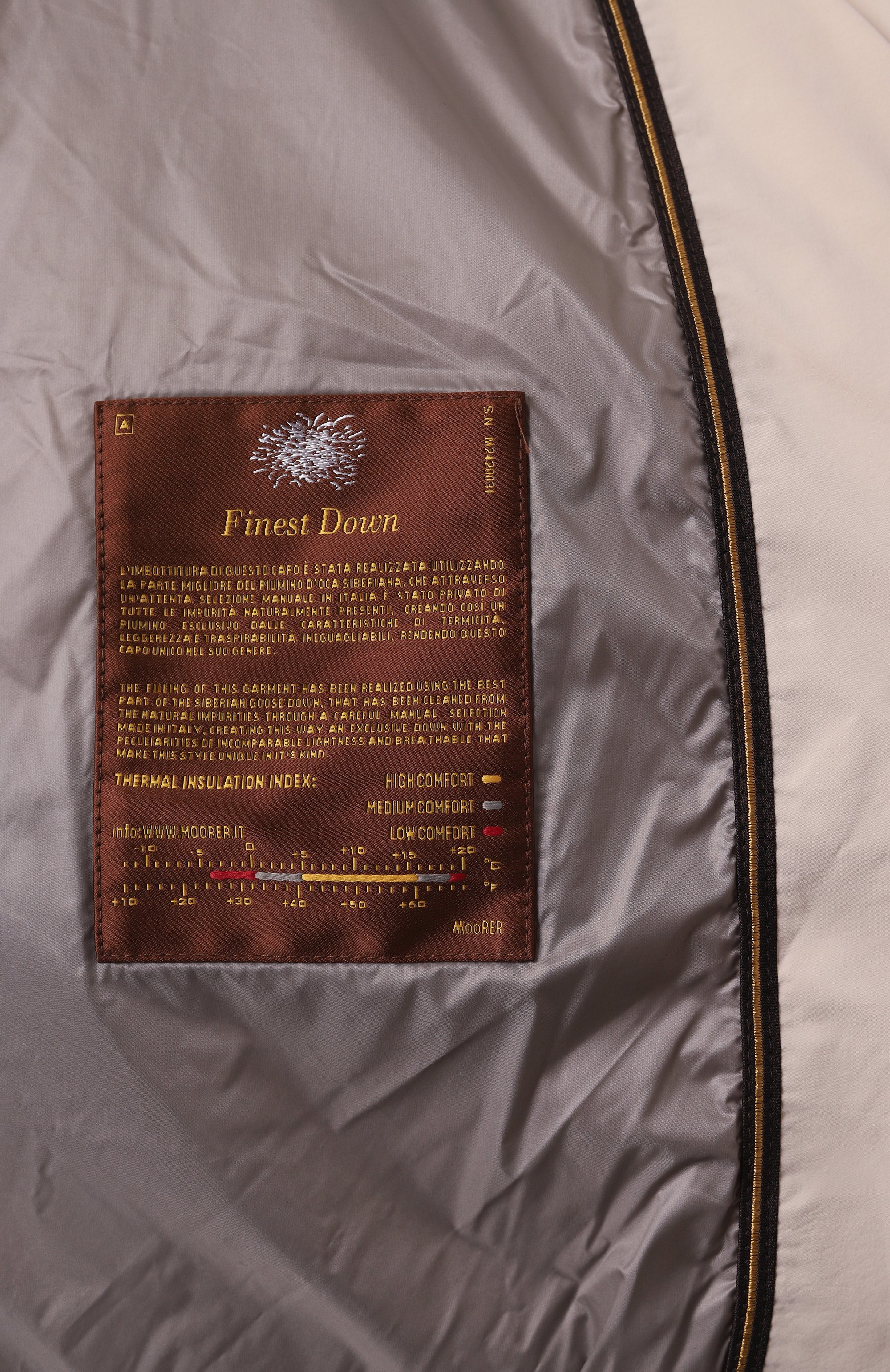 Бомбер MOORER кремового цвета по цене 143000 руб., арт. J0LANDA-0S, фото 7 Бомбер MOORER, арт. J0LANDA-0S, фото 7