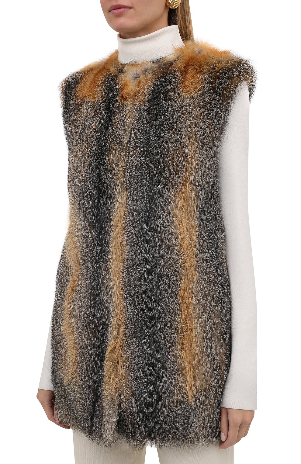 Жилет из меха лисицы SAINT LAURENT, арт. 664278/Y7RG2, фото 3