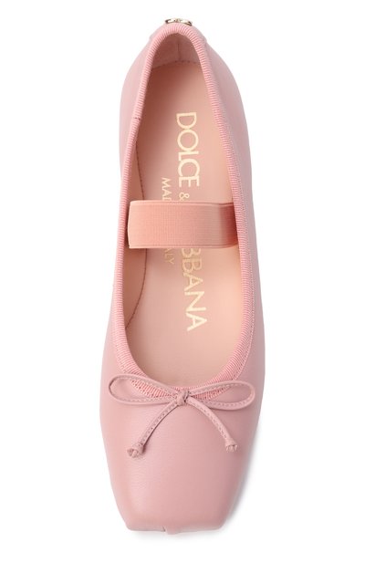 Кожаные балетки DOLCE & GABBANA, арт. D11395/AX626_001, фото 4
