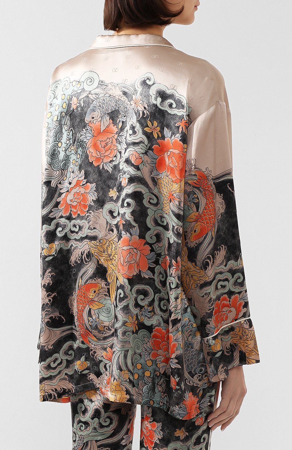 Шелковая рубашка VALENTINO, арт. SB3AB0Z14P7, фото 4