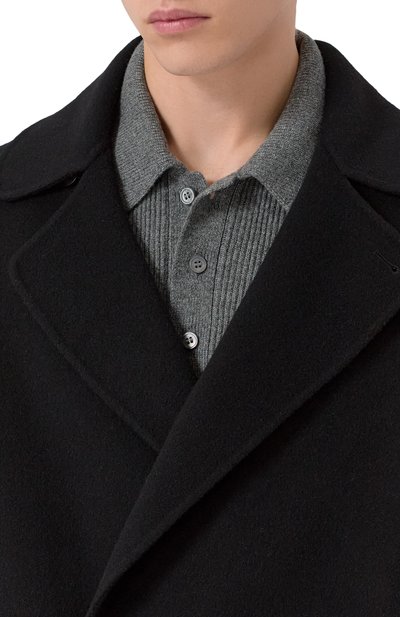 Шерстяное пальто HEVO черного цвета по цене 111000 руб., арт. GALESAN0 D 0/I700, фото 5 Шерстяное пальто HEVO, арт. GALESAN0 D 0/I700, фото 5
