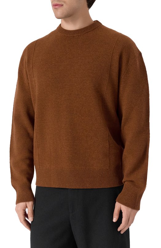 Свитер из шерсти и кашемира Jil Sander J21GP0194/J14818 Коричневый  J21GP0194/J14818 Фото 3