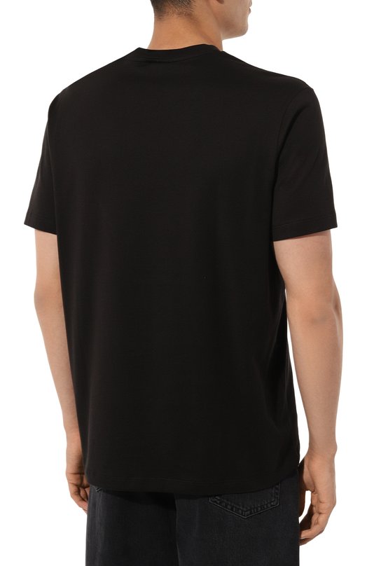 Хлопковая футболка Paul&Shark C0P1007/C00/3XL-6XL Чёрный  C0P1007/C00/3XL-6XL Фото 4