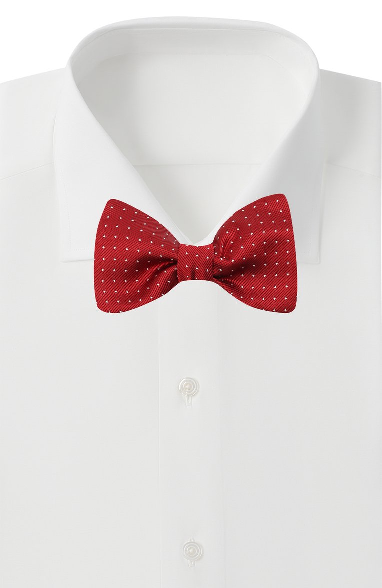 Мужской шелковый галстук-бабочка LANVIN бордового цвета, арт. 1309/B0W TIE | Фото 2 (Материал: Текстиль, Шелк; Нос: Не проставлено)