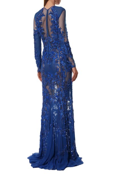 Платье с отделкой пайетками и бисером ZUHAIR MURAD, арт. RDPF17-021-DL, фото 4