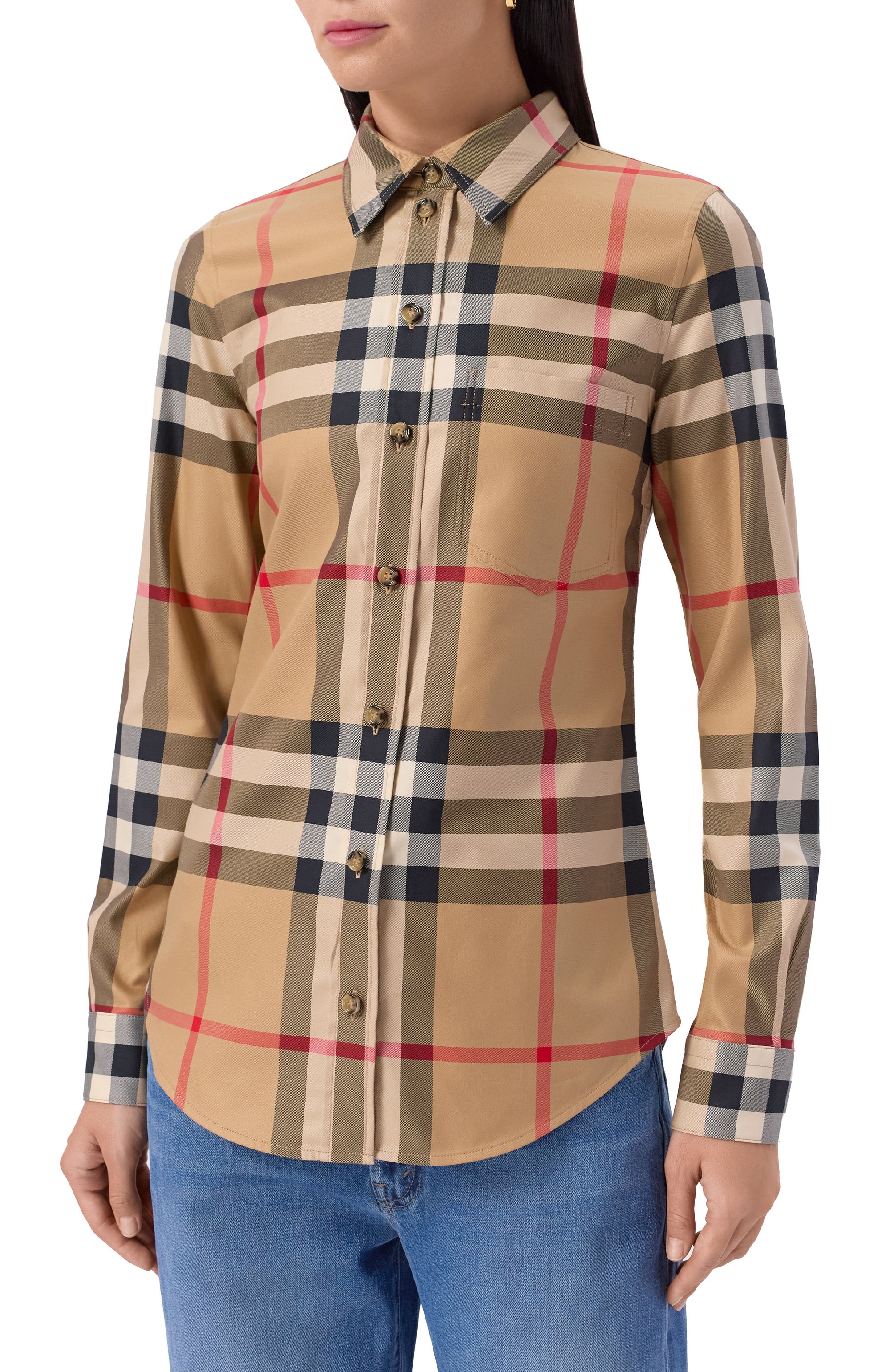 Хлопковая рубашка BURBERRY, арт. 8111856, фото 3