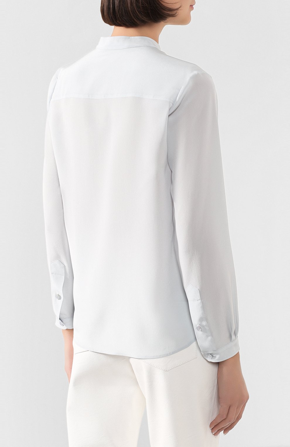 Шелковая блузка STELLA MCCARTNEY голубого цвета по цене 58600 руб., арт. 531885/SY206, фото 4 Шелковая блузка STELLA MCCARTNEY, арт. 531885/SY206, фото 4
