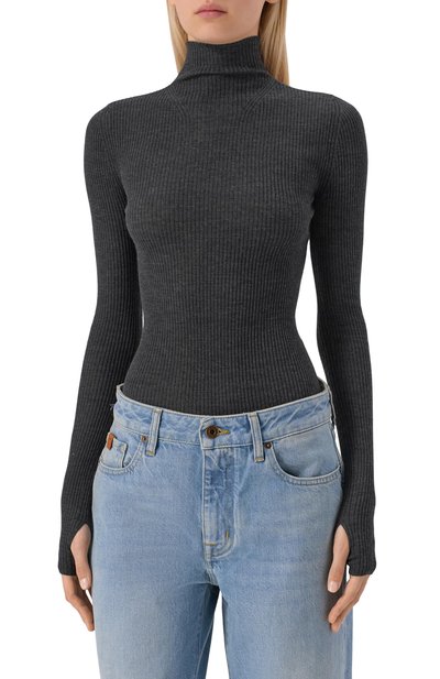 Шерстяная водолазка PETAR PETROV темно-серого цвета по цене 87700 руб., арт. F25K3, фото 3 Шерстяная водолазка PETAR PETROV, арт. F25K3, фото 3