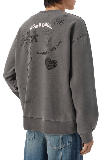 Хлопковый свитшот DOMREBEL темно-серого цвета по цене 37400 руб., арт. M PLAY SKETCH/SWEATSHIRT, фото 4 Хлопковый свитшот DOMREBEL, арт. M PLAY SKETCH/SWEATSHIRT, фото 4