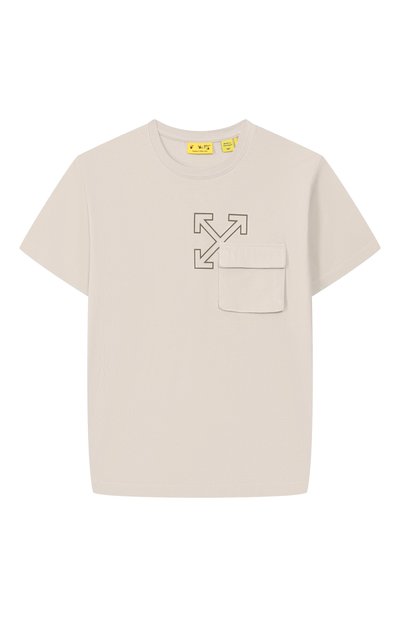 Хлопковая футболка OFF-WHITE, арт. 0BAA016S26JER001