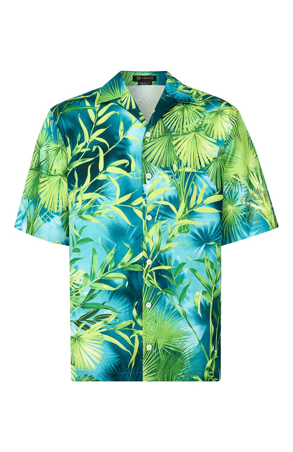 Рубашка VERSACE зеленого цвета по цене 105500 руб., арт. A85919/A234748, фото 1 Рубашка VERSACE, арт. A85919/A234748, фото 1