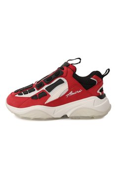 Детские кожаные кроссовки bone runner AMIRI красного цвета, арт. AKF0SR1018 | Фото 2 (Материал сплава: Проставлено; Нос: Не проставлено; Материал внешний: Натуральная кожа; Материал внутренний: Текстиль; Стили: Гранж)
