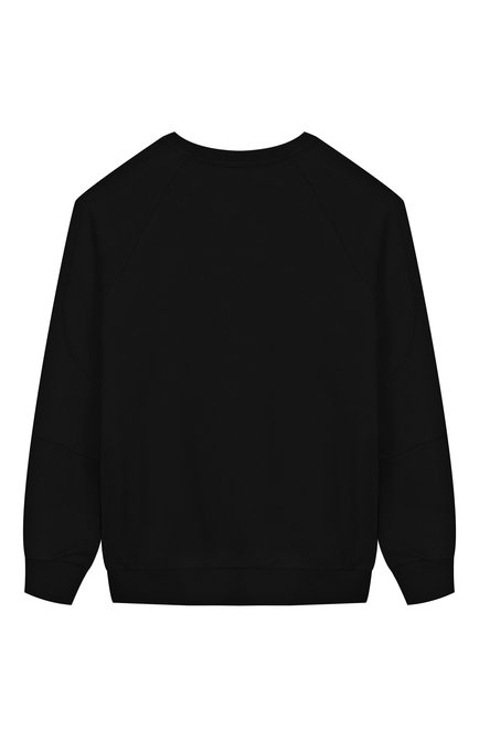 Де�тский хлопковый свитшот BALMAIN черного цвета, арт. BW4Q20 | Фото 2 (Рукава: Длинные; Драгоценные камни: Проставлено; Материал внешний: Хлопок; Материал сплава: Проставлено)