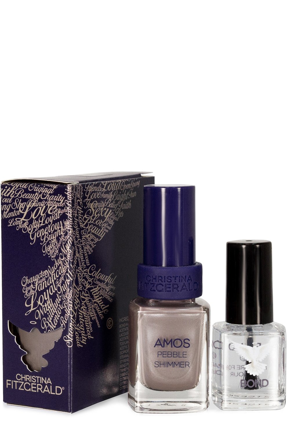 Лак для ногтей \хрустальное мерцание\" amos pebbe shine + bond (12+9ml)" CHRISTINA FITZGERALD, арт. 9333381003164, фото 1
