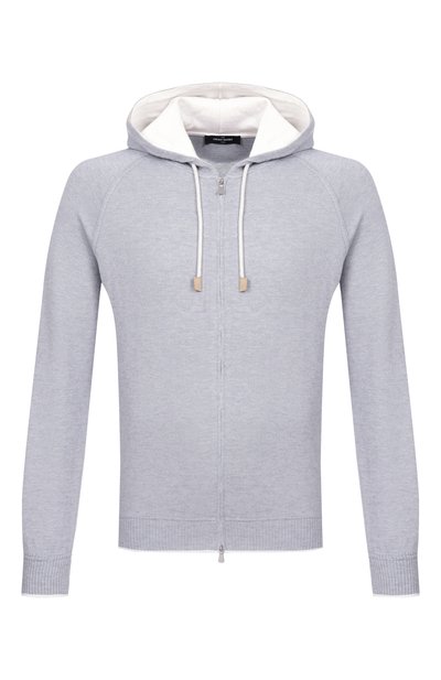 Кардиган из хлопка и кашемира GRAN SASSO серого цвета по цене 53550 руб., арт. 57190/23202, фото 1 Кардиган из хлопка и кашемира GRAN SASSO, арт. 57190/23202, фото 1