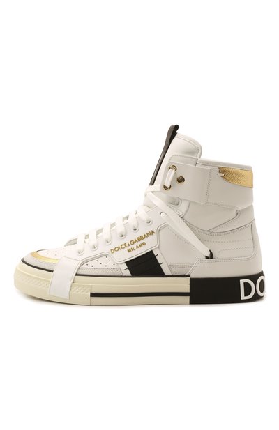 Кожаные кеды custom 2.zero DOLCE & GABBANA белого цвета по цене 99500 руб., арт. CS1870/A0222, фото 4 Кожаные кеды custom 2.zero DOLCE & GABBANA, арт. CS1870/A0222, фото 4