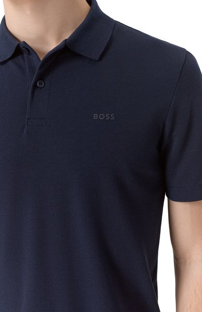 Хлопковое поло BOSS, арт. 50467113, фото 5