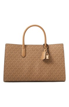 Женская сумка scarlett medium MICHAEL MICHAEL KORS бежевого цвета, арт. 30R5GETS2V | Фото 8 (Ремень/цепочка: На ремешке; Размер: medium; Драгоценные камни: Проставлено; Материал сплава: Проставлено; Материал: Канва)