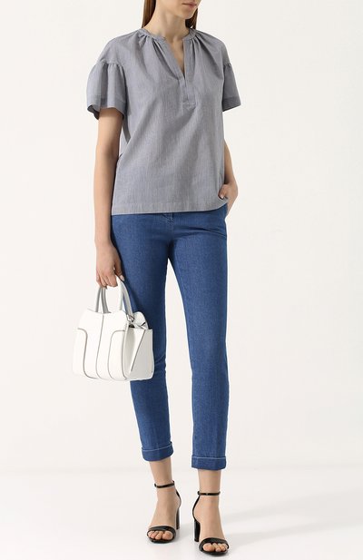 Укороченные джинсы-скинни с отворотами LORO PIANA, арт. FAI1456, фото 2