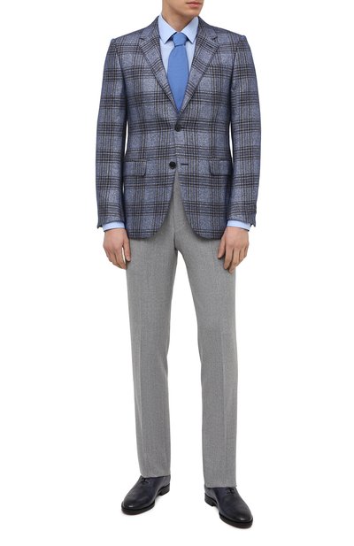 Кожаные оксфорды KITON темно-синего цвета по цене 266000 руб., арт. USSCARAN00100, фото 2 Кожаные оксфорды KITON, арт. USSCARAN00100, фото 2