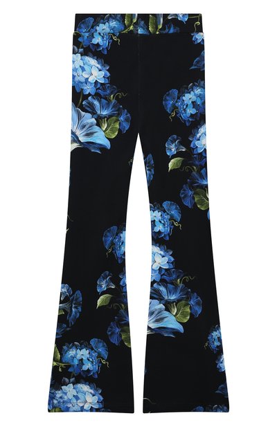 Брюки из вискозы DOLCE & GABBANA черного цвета по цене 27950 руб., арт. L5JPD8/FSG8Y/8-12+, фото 2 Брюки из вискозы DOLCE & GABBANA, арт. L5JPD8/FSG8Y/8-12+, фото 2