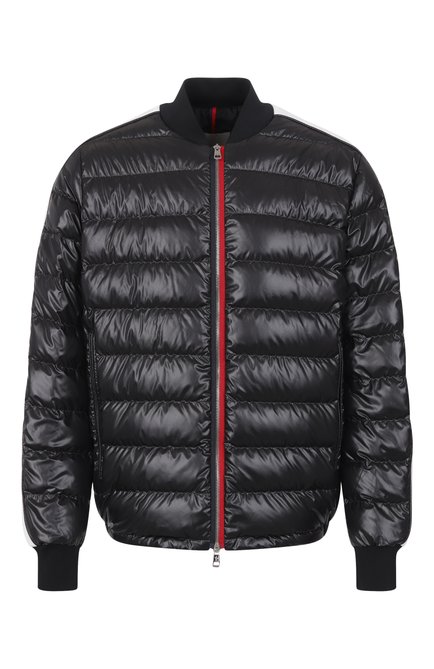 Мужская куртка MONCLER черного цвета, арт. 1A00005/595ZJ | Фото 1 (Материал подклада: Синтетический материал; Материал внешний: Синтетический материал; Материал сплава: Проставлено; Рукава: Длинные; Длина (верхняя одежда): Короткие; Драгоценные камни: Проставлено)
