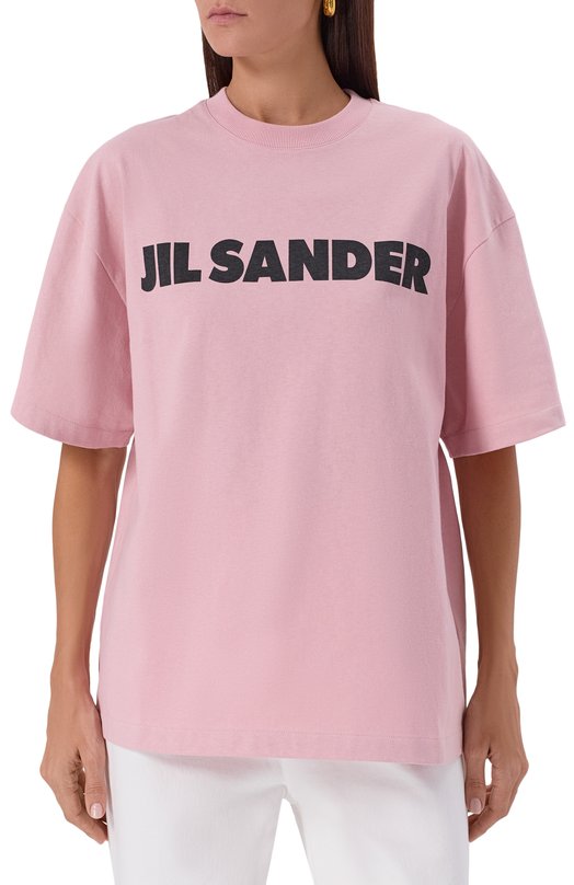 Хлопковая футболка Jil Sander J53GC0009/J45148 Розовый  J53GC0009/J45148 Фото 3